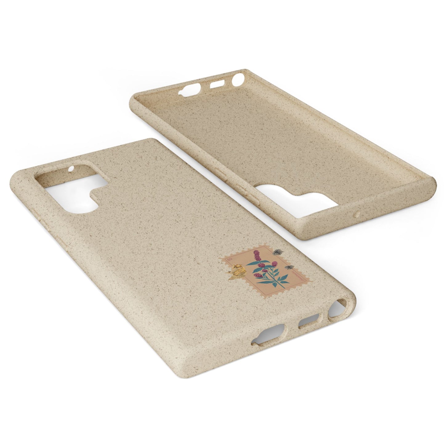 Timbre Menthe Poivrée Coque de Téléphone en Bambou Biodégradable