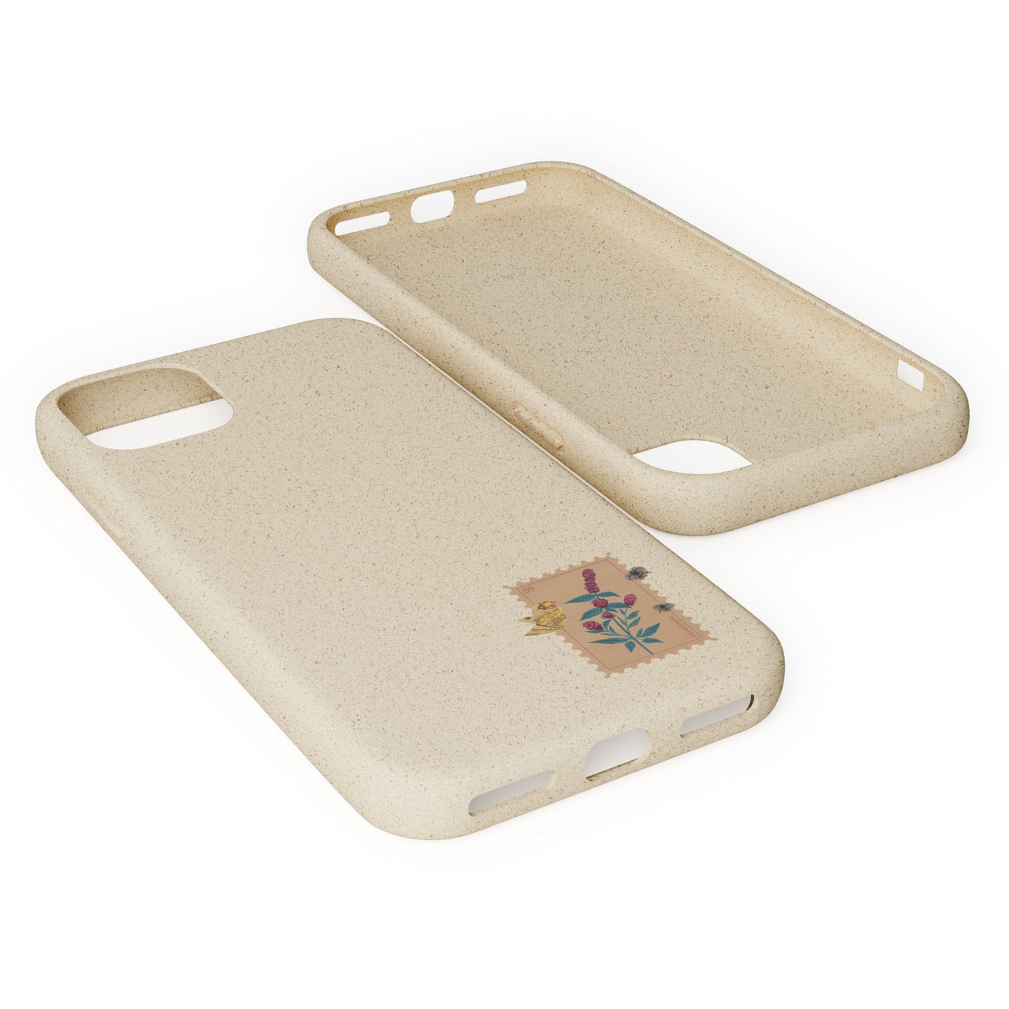 Timbre Menthe Poivrée Coque de Téléphone en Bambou Biodégradable