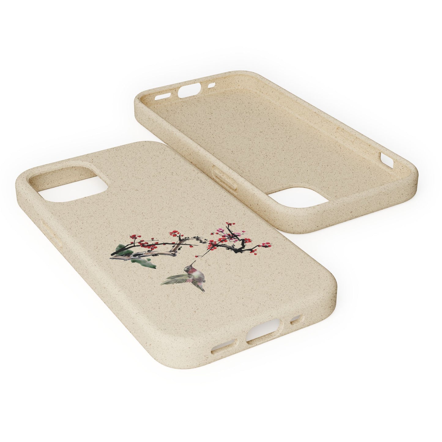 Plum Blossoms Biodegradable Bamboo Phone Case
