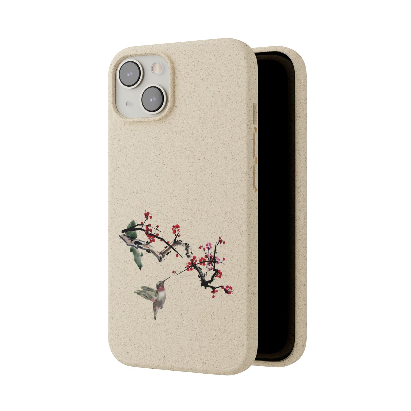 Plum Blossoms Biodegradable Bamboo Phone Case