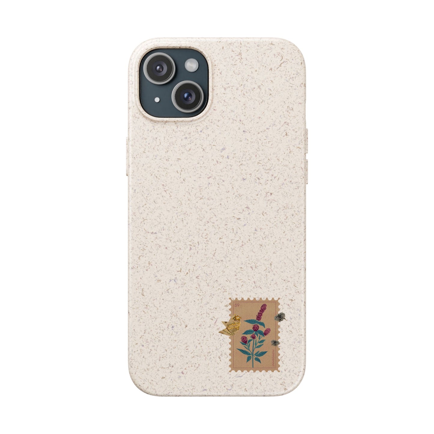 Timbre Menthe Poivrée Coque de Téléphone en Bambou Biodégradable