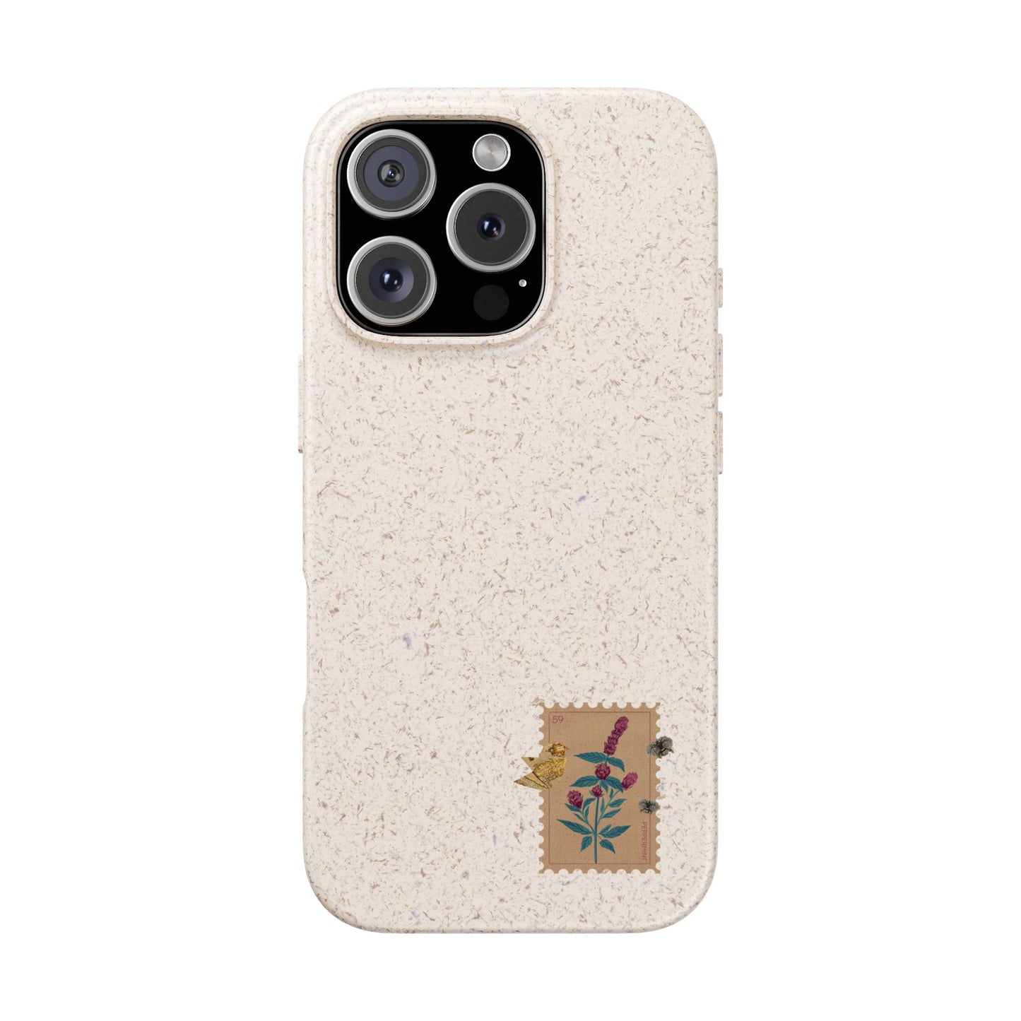 Timbre Menthe Poivrée Coque de Téléphone en Bambou Biodégradable