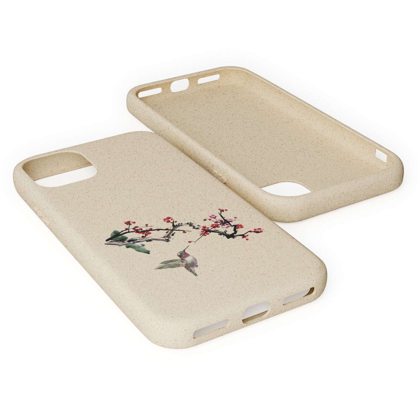 Plum Blossoms Biodegradable Bamboo Phone Case