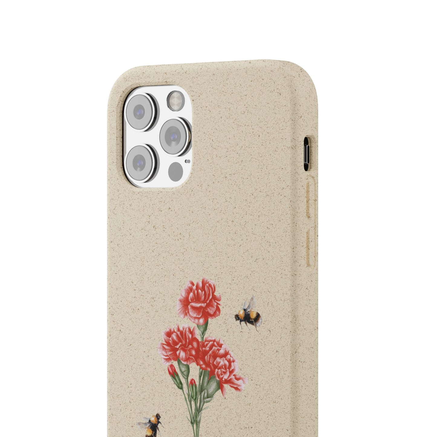 Red Carnations Biodegradable Bamboo Phone Case