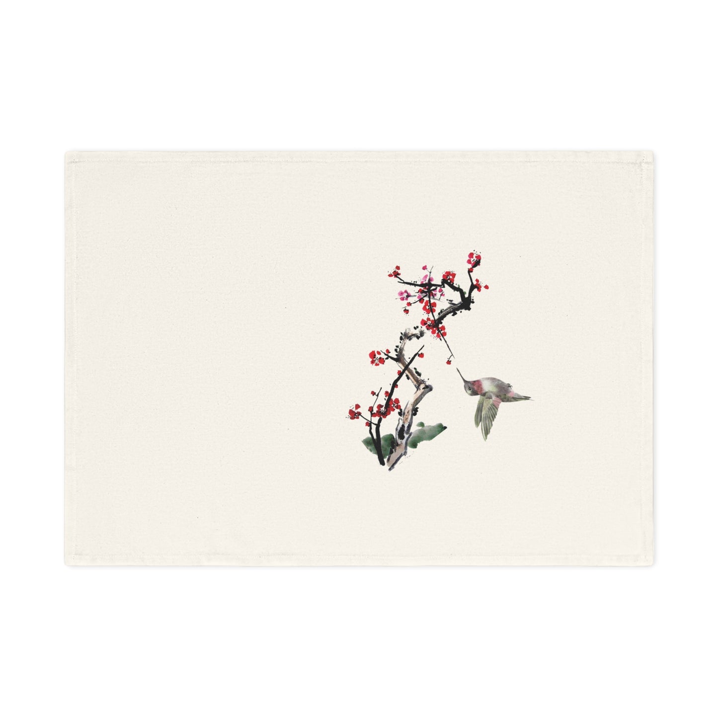 Plum Blossoms Organic Cotton Tea Towel