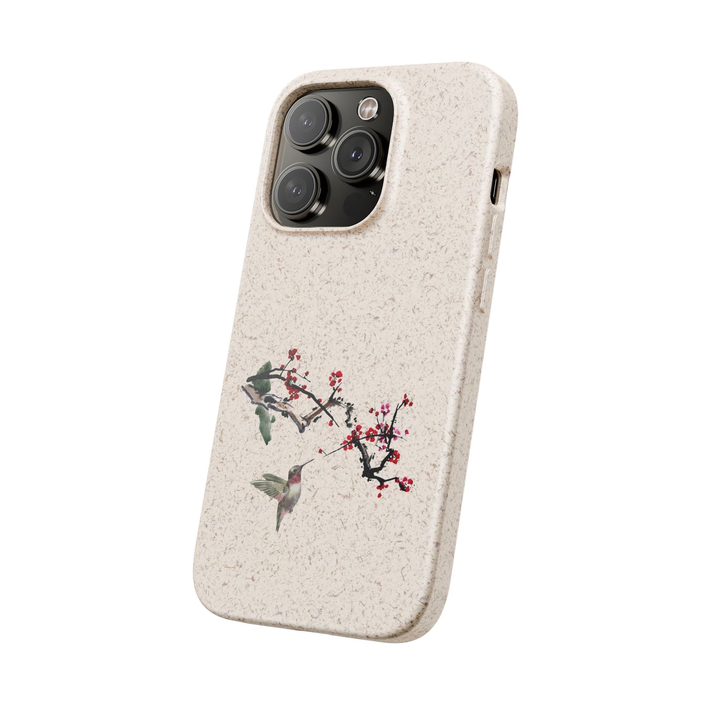 Plum Blossoms Biodegradable Bamboo Phone Case