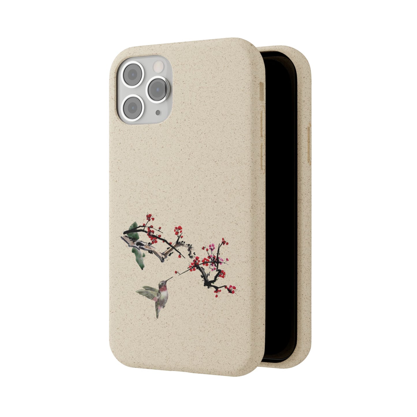Plum Blossoms Biodegradable Bamboo Phone Case