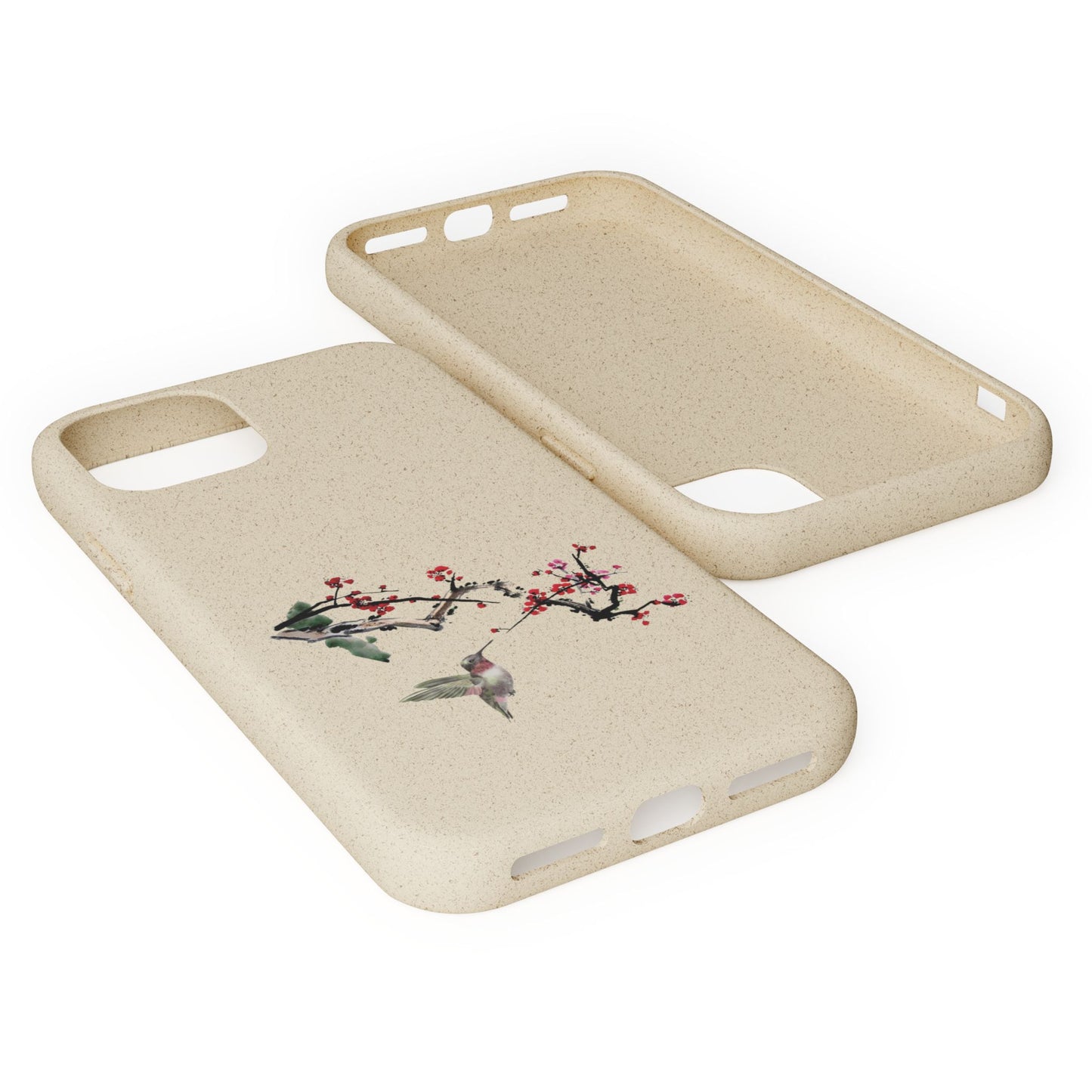 Plum Blossoms Biodegradable Bamboo Phone Case