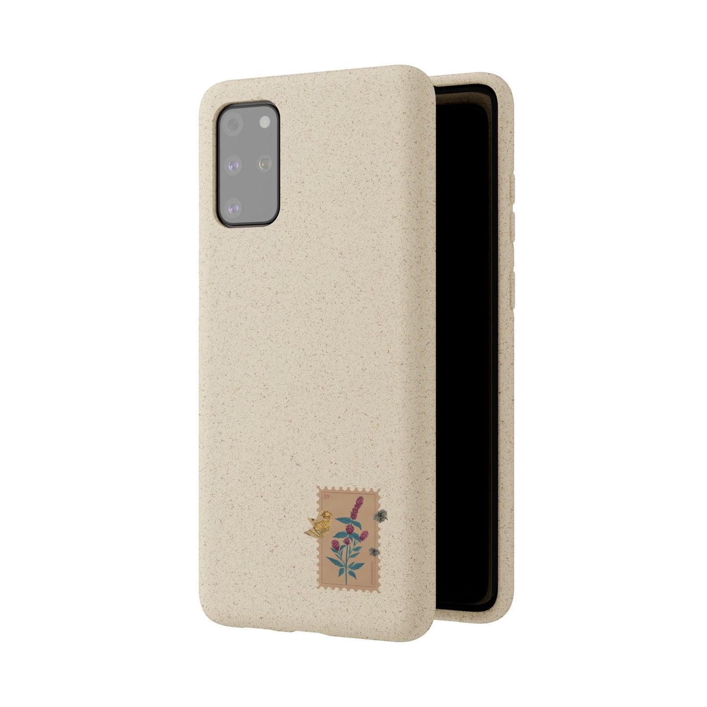 Timbre Menthe Poivrée Coque de Téléphone en Bambou Biodégradable