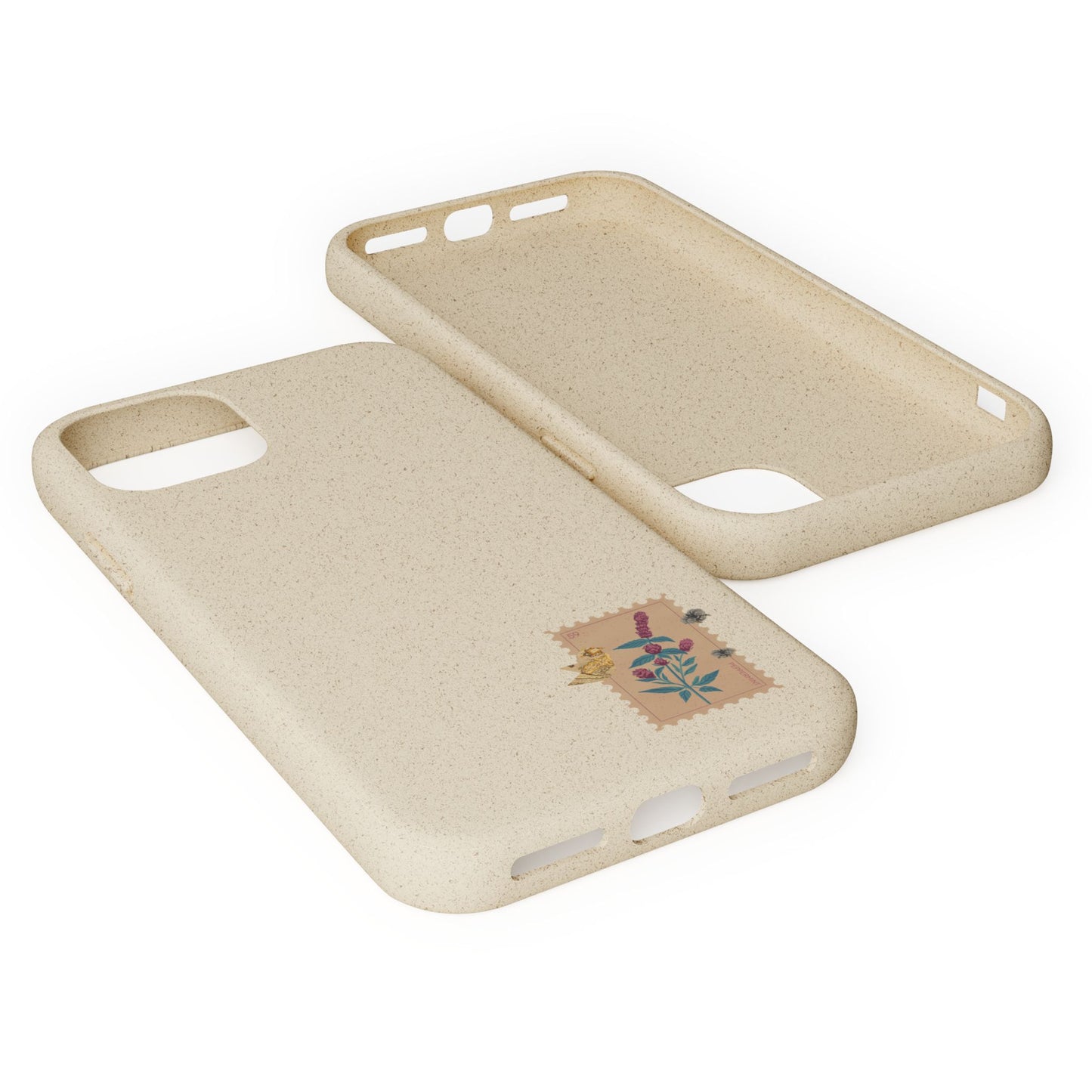 Timbre Menthe Poivrée Coque de Téléphone en Bambou Biodégradable