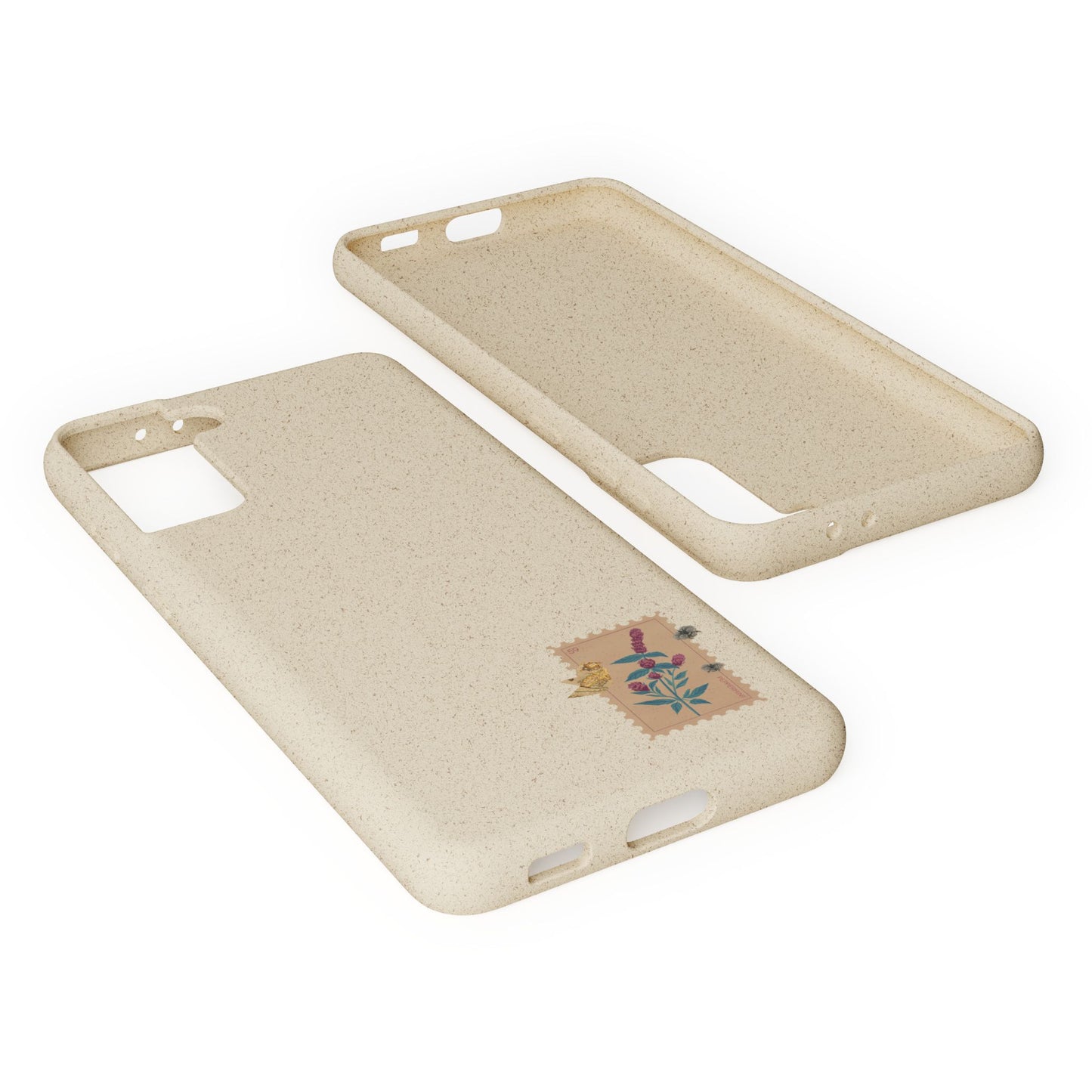 Timbre Menthe Poivrée Coque de Téléphone en Bambou Biodégradable