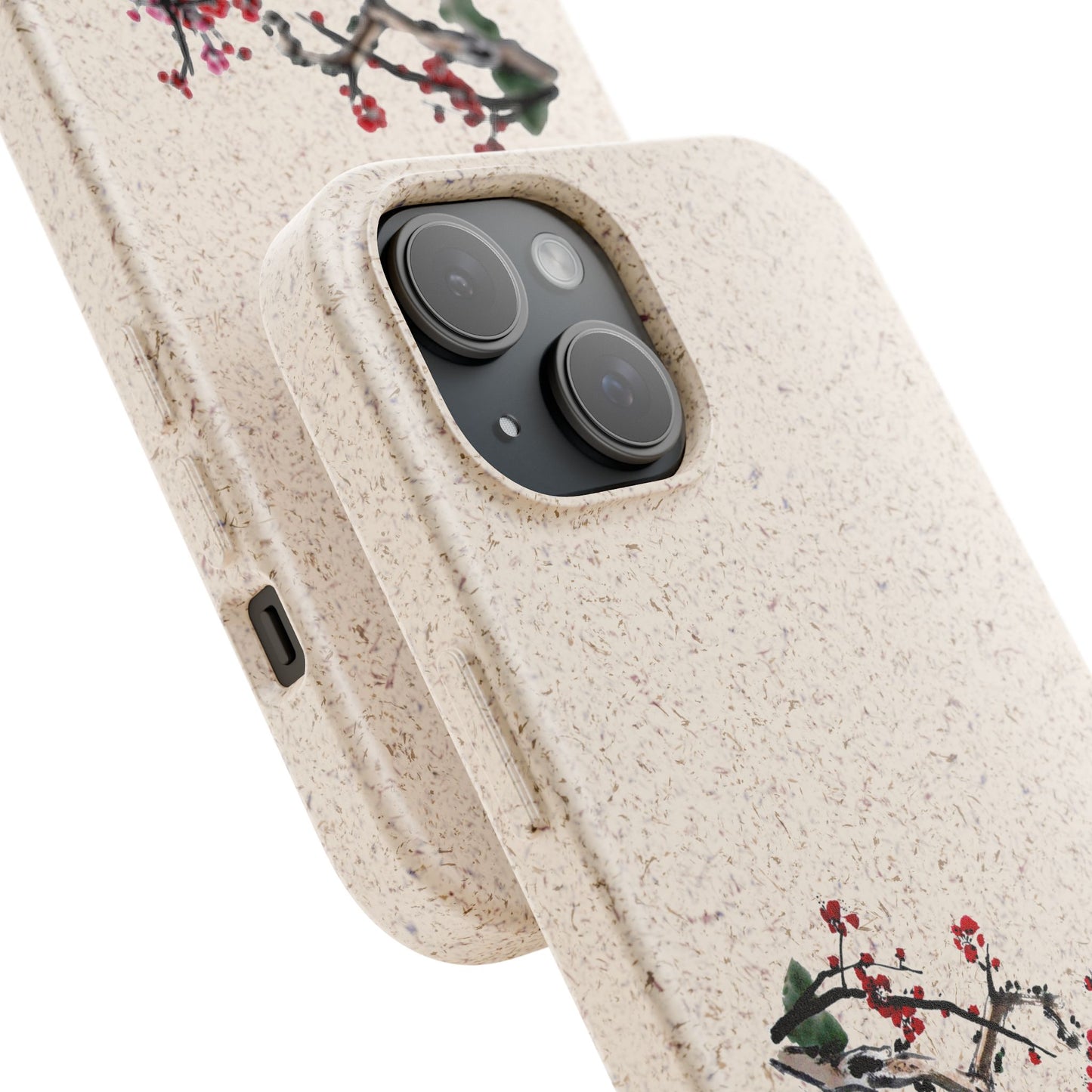 Plum Blossoms Biodegradable Bamboo Phone Case
