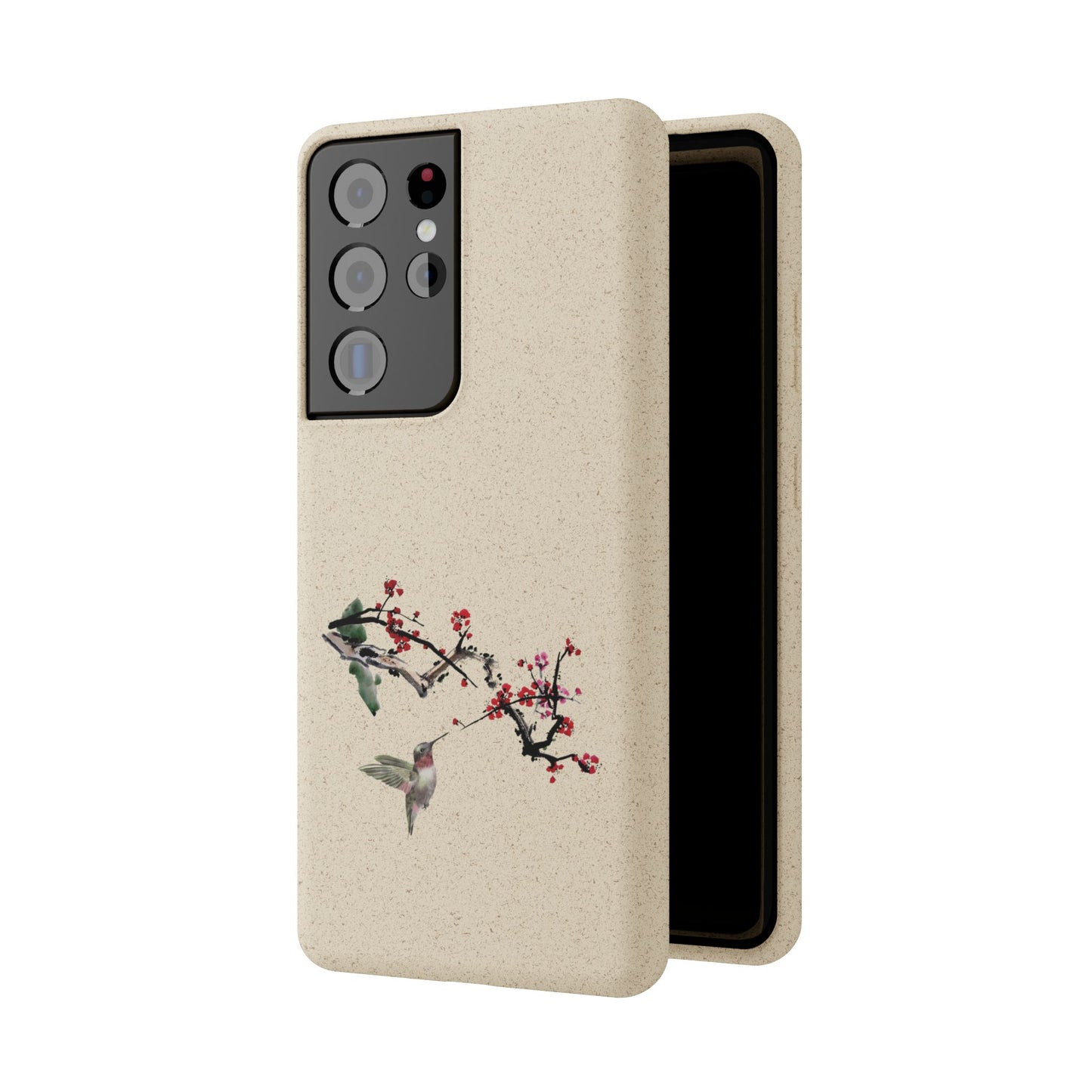 Plum Blossoms Biodegradable Bamboo Phone Case