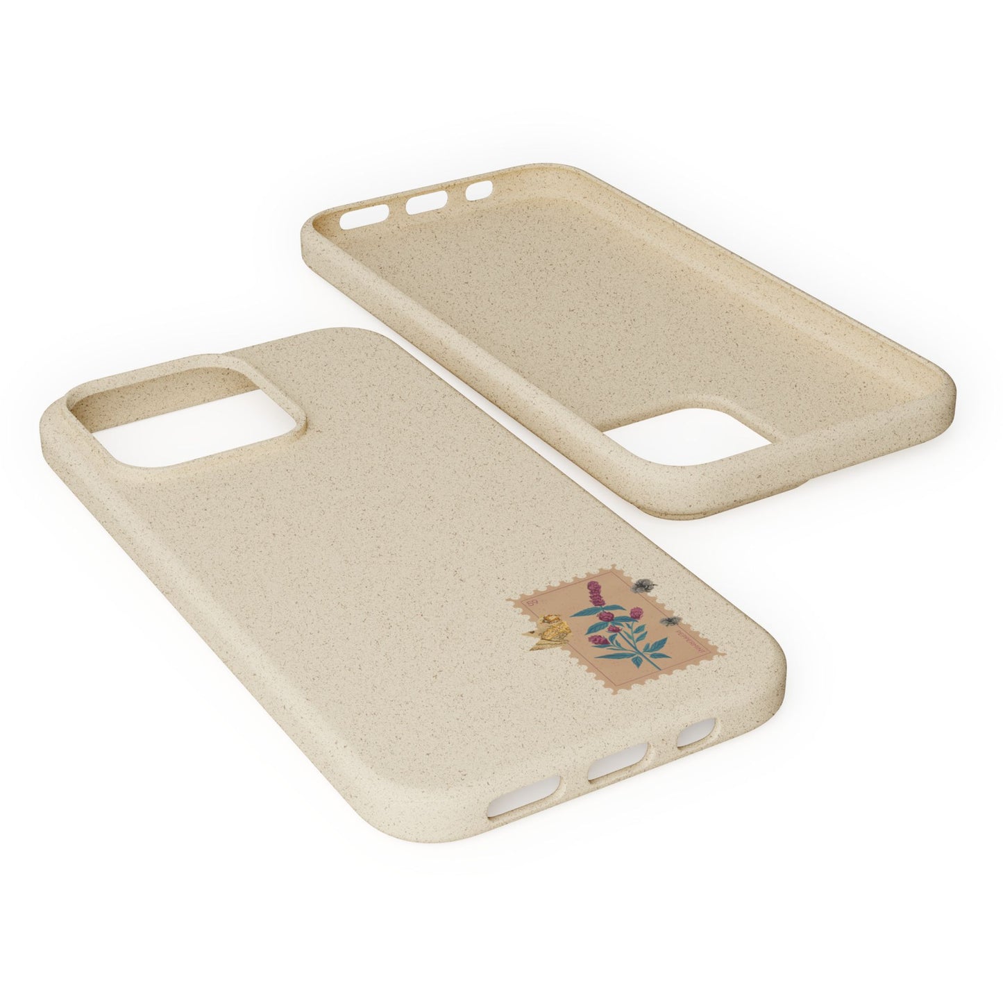 Timbre Menthe Poivrée Coque de Téléphone en Bambou Biodégradable