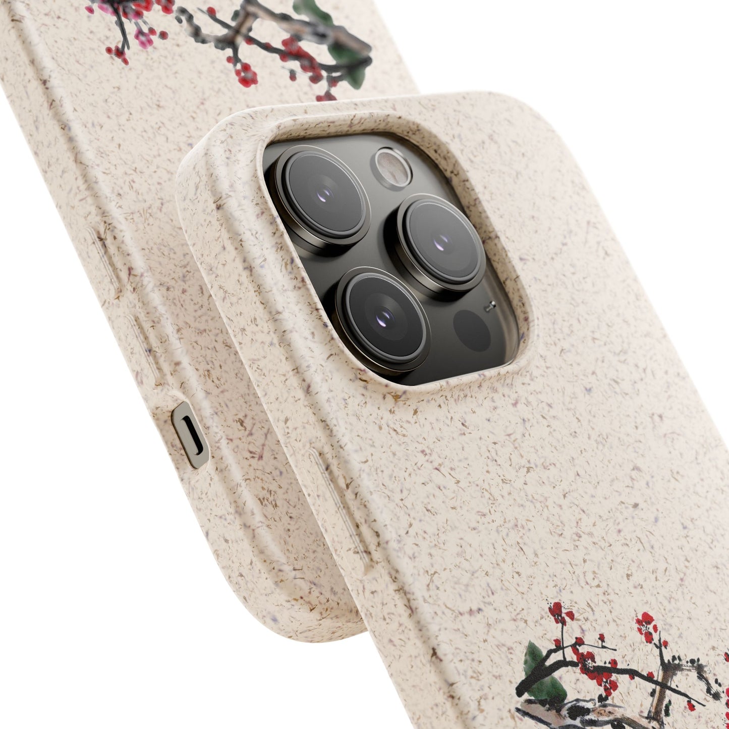 Plum Blossoms Biodegradable Bamboo Phone Case