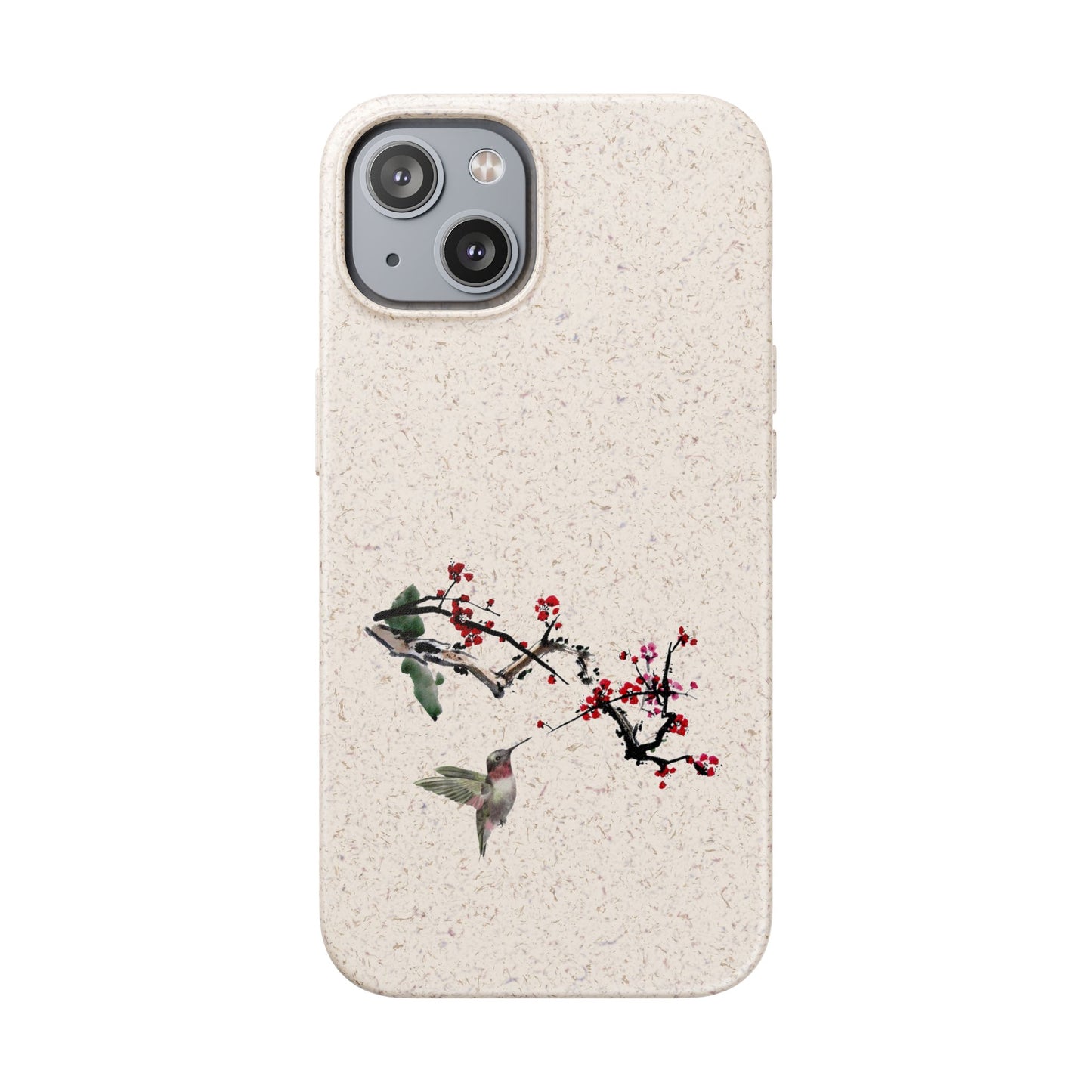 Plum Blossoms Biodegradable Bamboo Phone Case