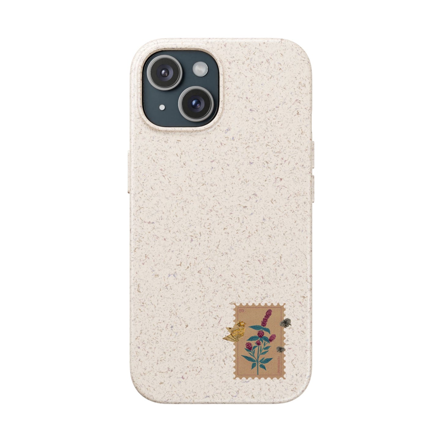 Timbre Menthe Poivrée Coque de Téléphone en Bambou Biodégradable