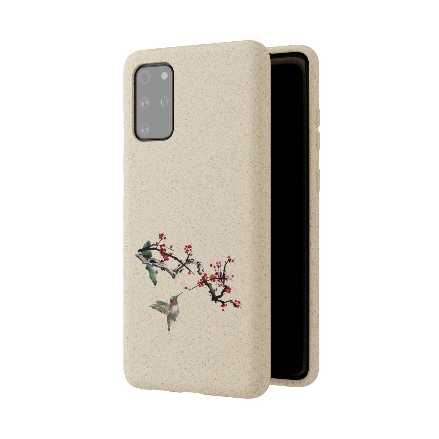 Plum Blossoms Biodegradable Bamboo Phone Case