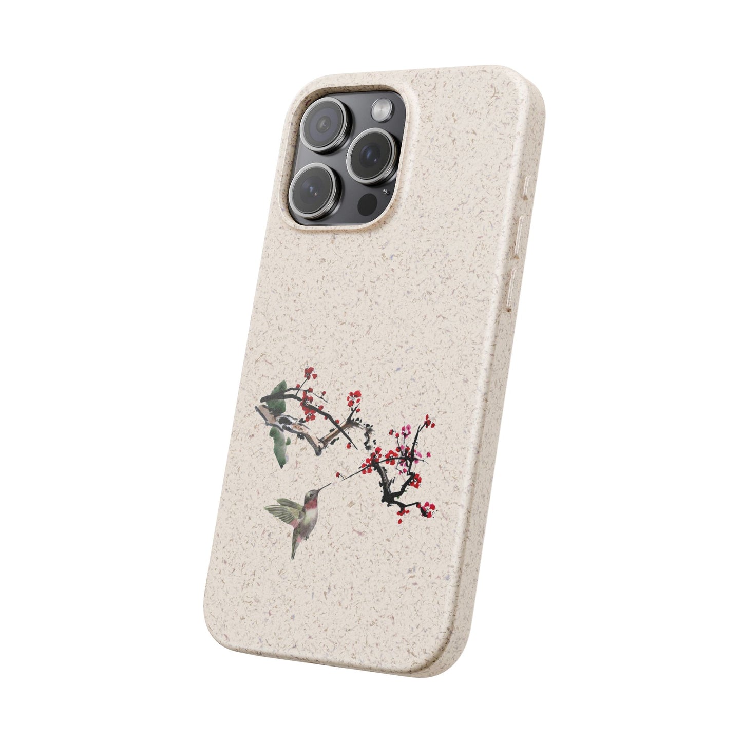 Plum Blossoms Biodegradable Bamboo Phone Case
