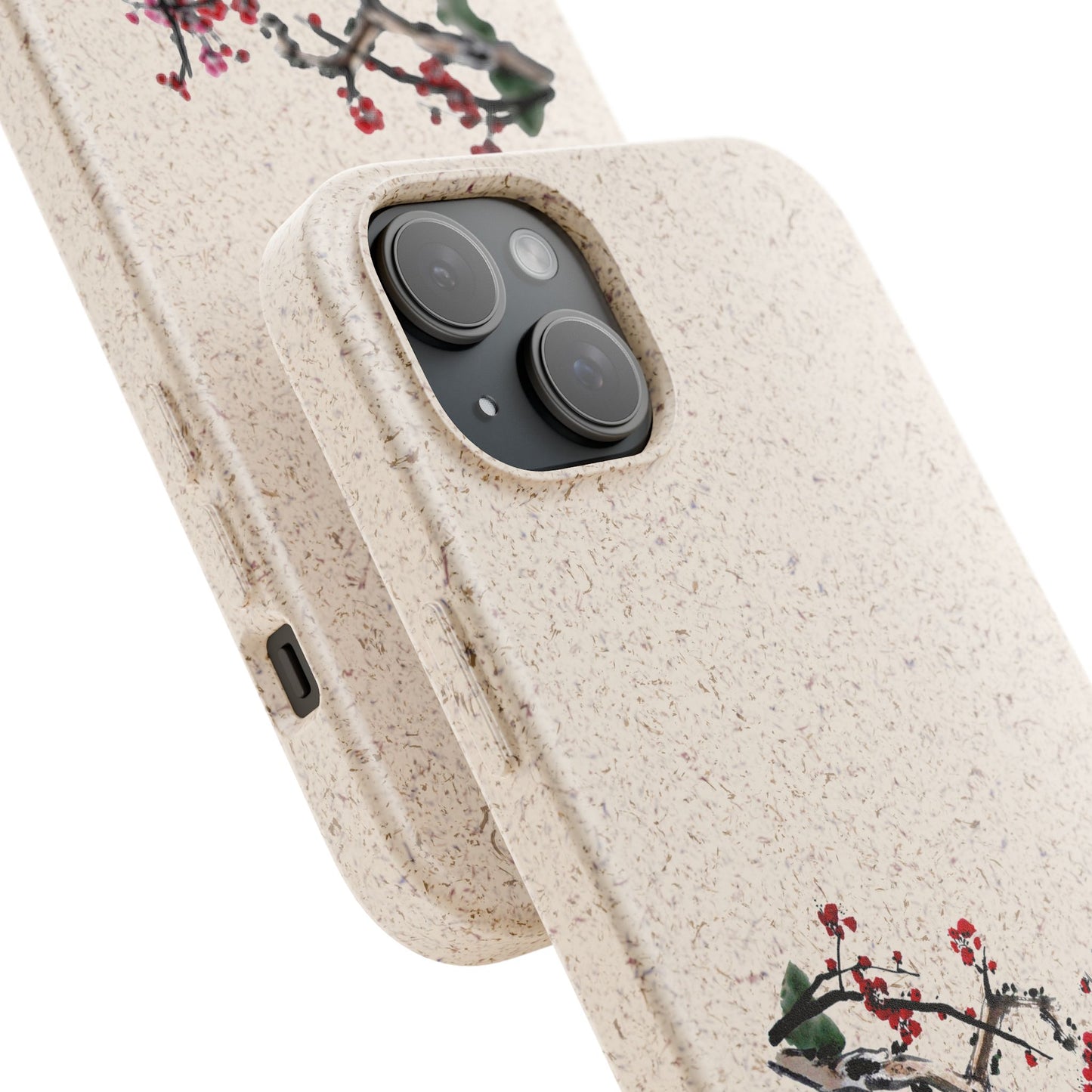 Plum Blossoms Biodegradable Bamboo Phone Case