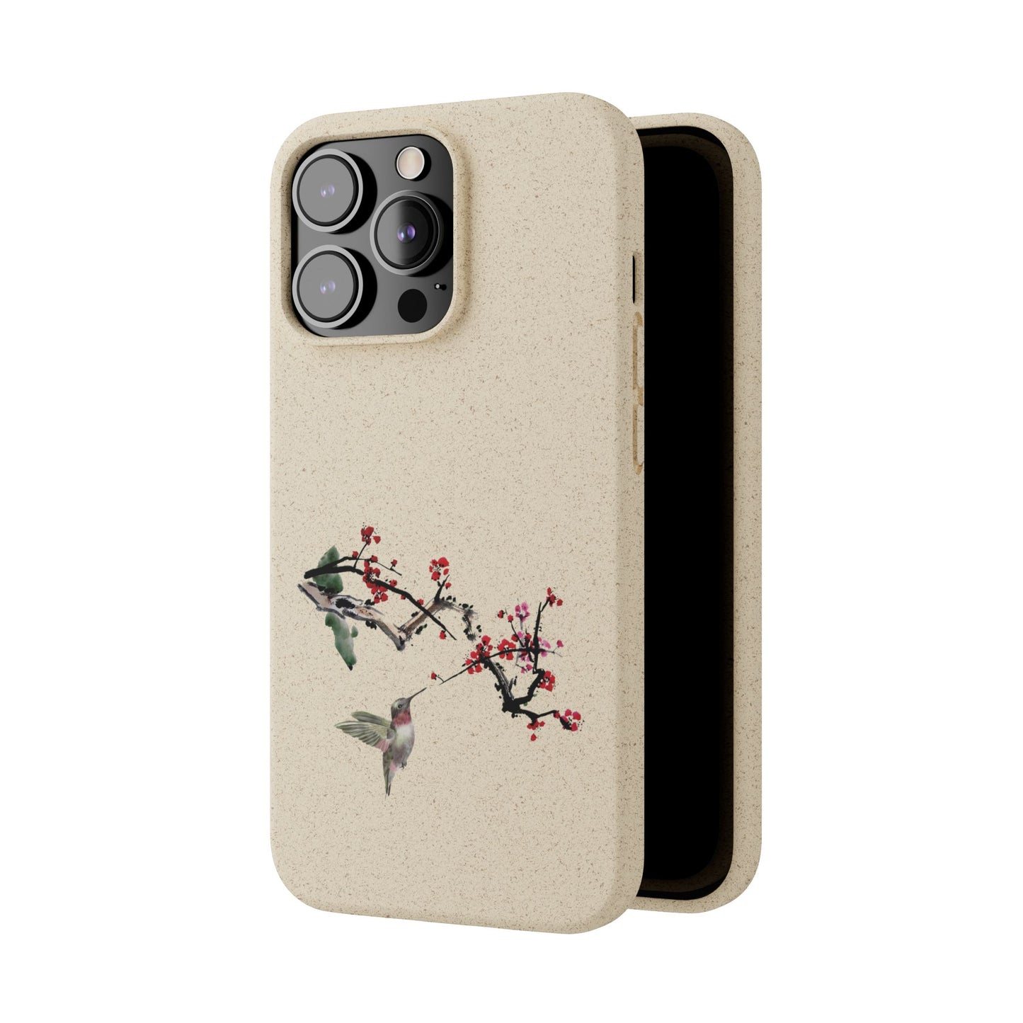 Plum Blossoms Biodegradable Bamboo Phone Case