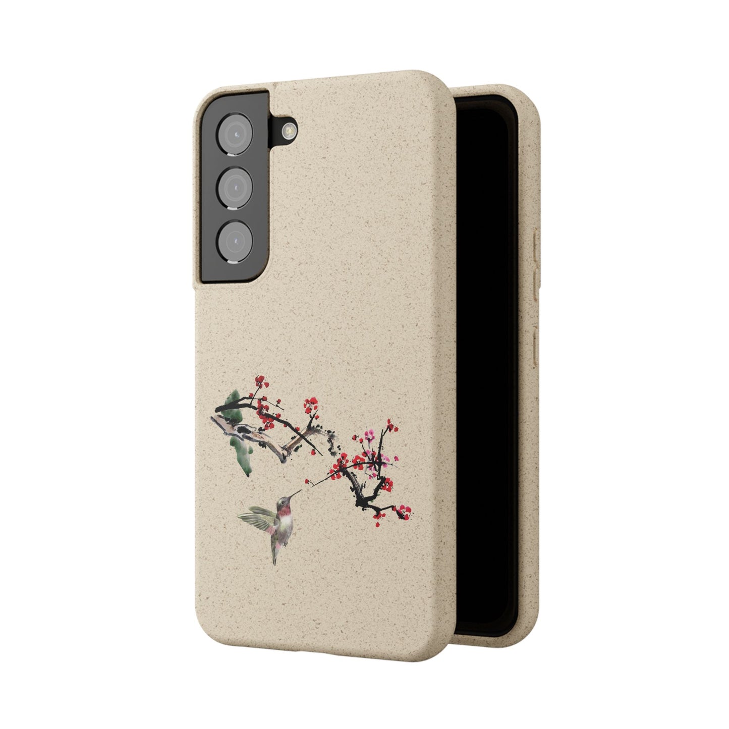 Plum Blossoms Biodegradable Bamboo Phone Case