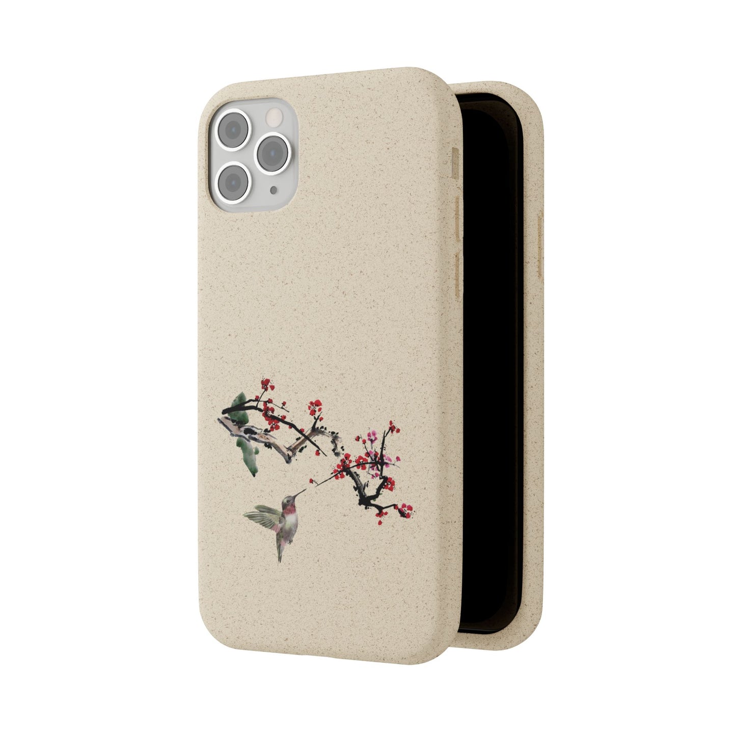 Plum Blossoms Biodegradable Bamboo Phone Case