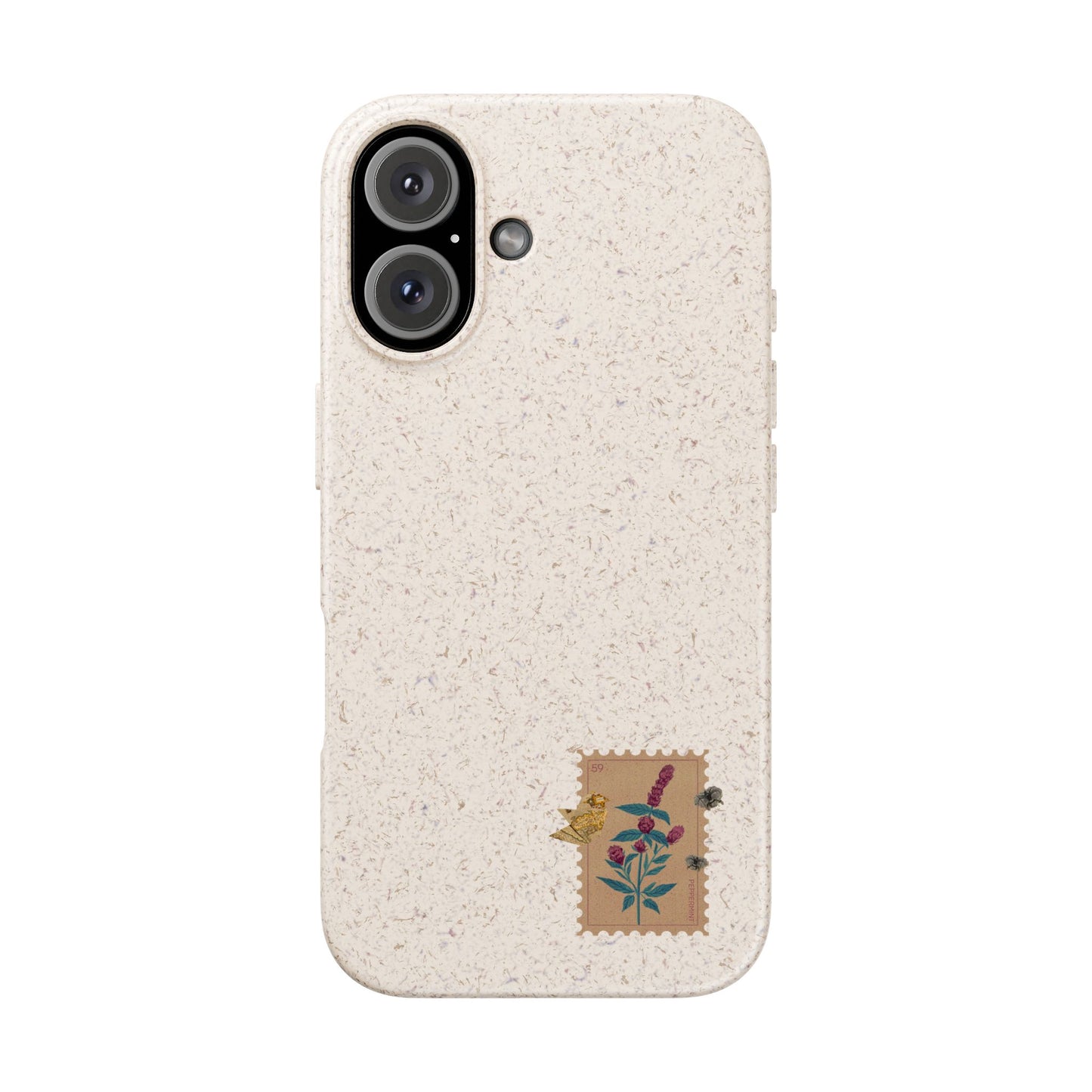 Timbre Menthe Poivrée Coque de Téléphone en Bambou Biodégradable