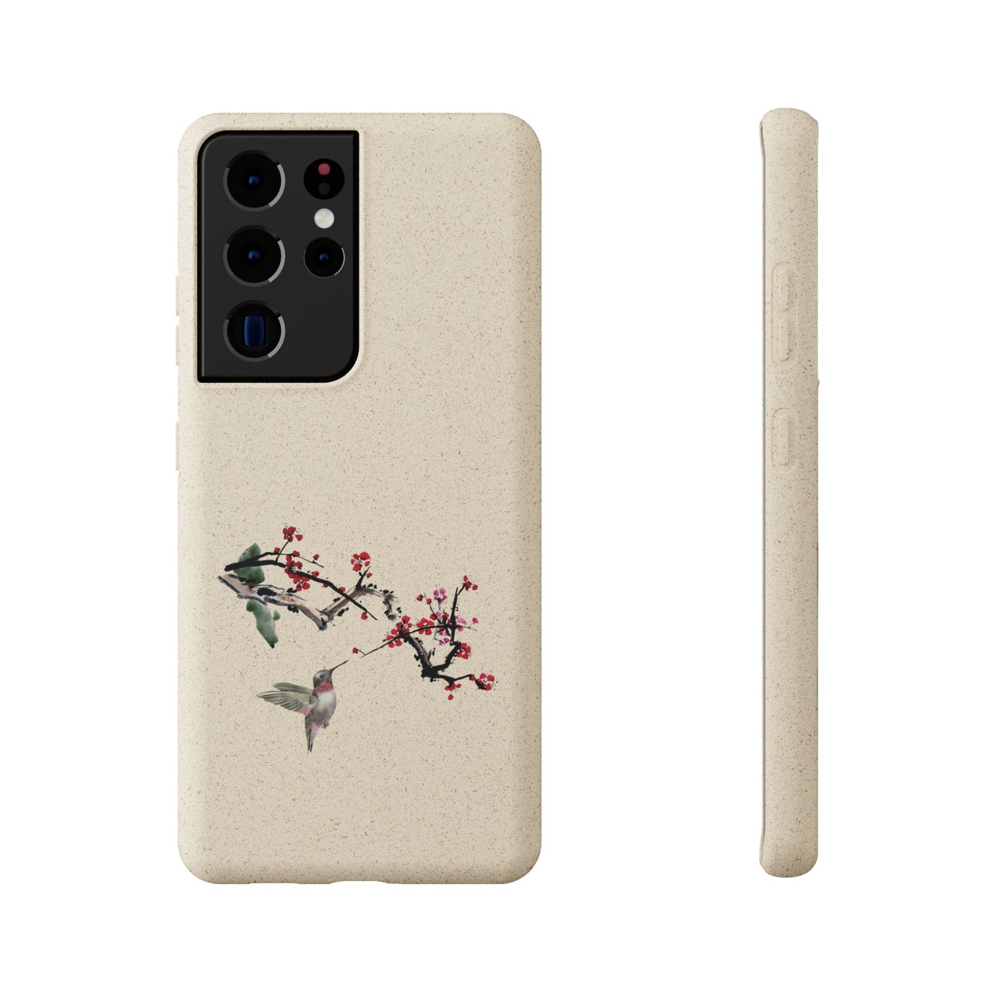 Plum Blossoms Biodegradable Bamboo Phone Case