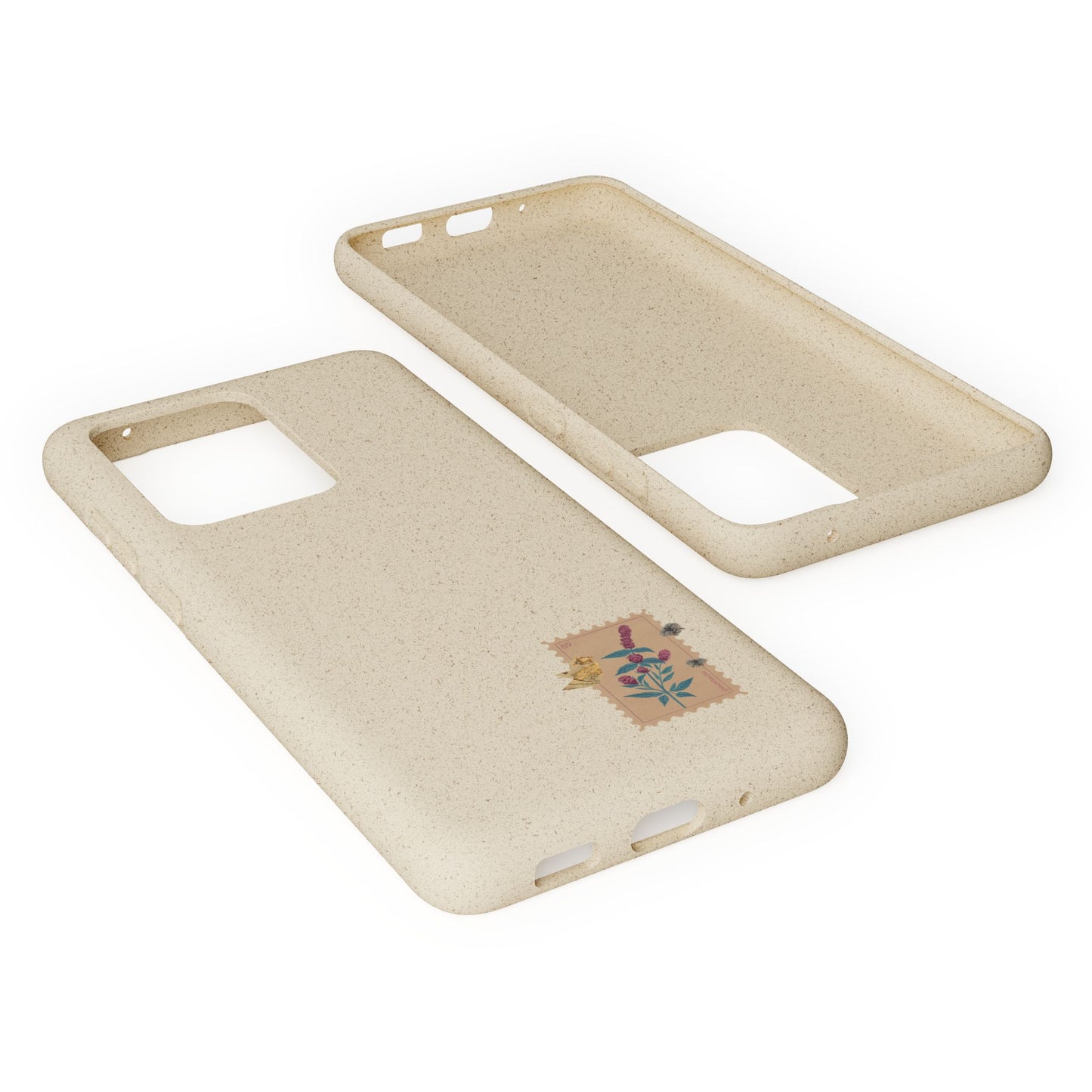 Timbre Menthe Poivrée Coque de Téléphone en Bambou Biodégradable