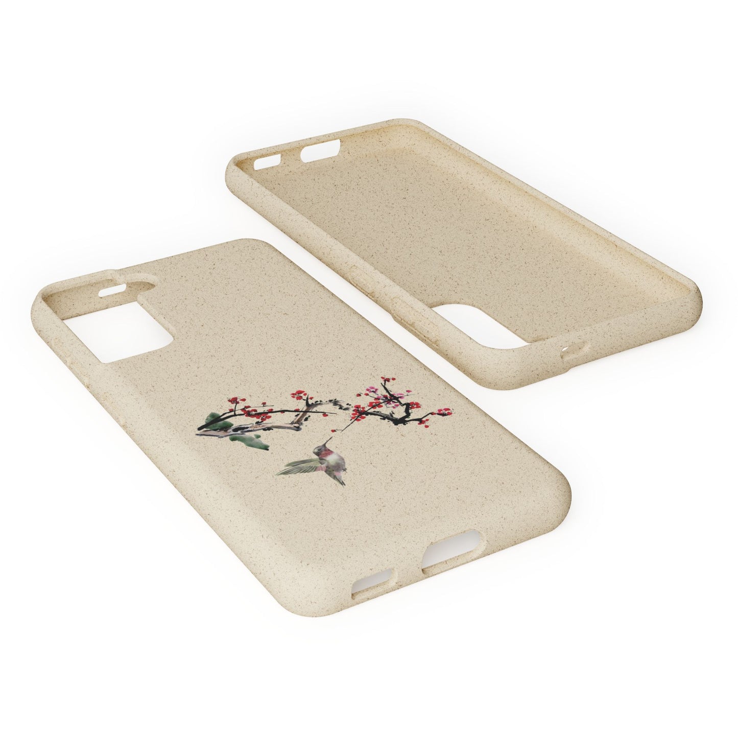 Plum Blossoms Biodegradable Bamboo Phone Case