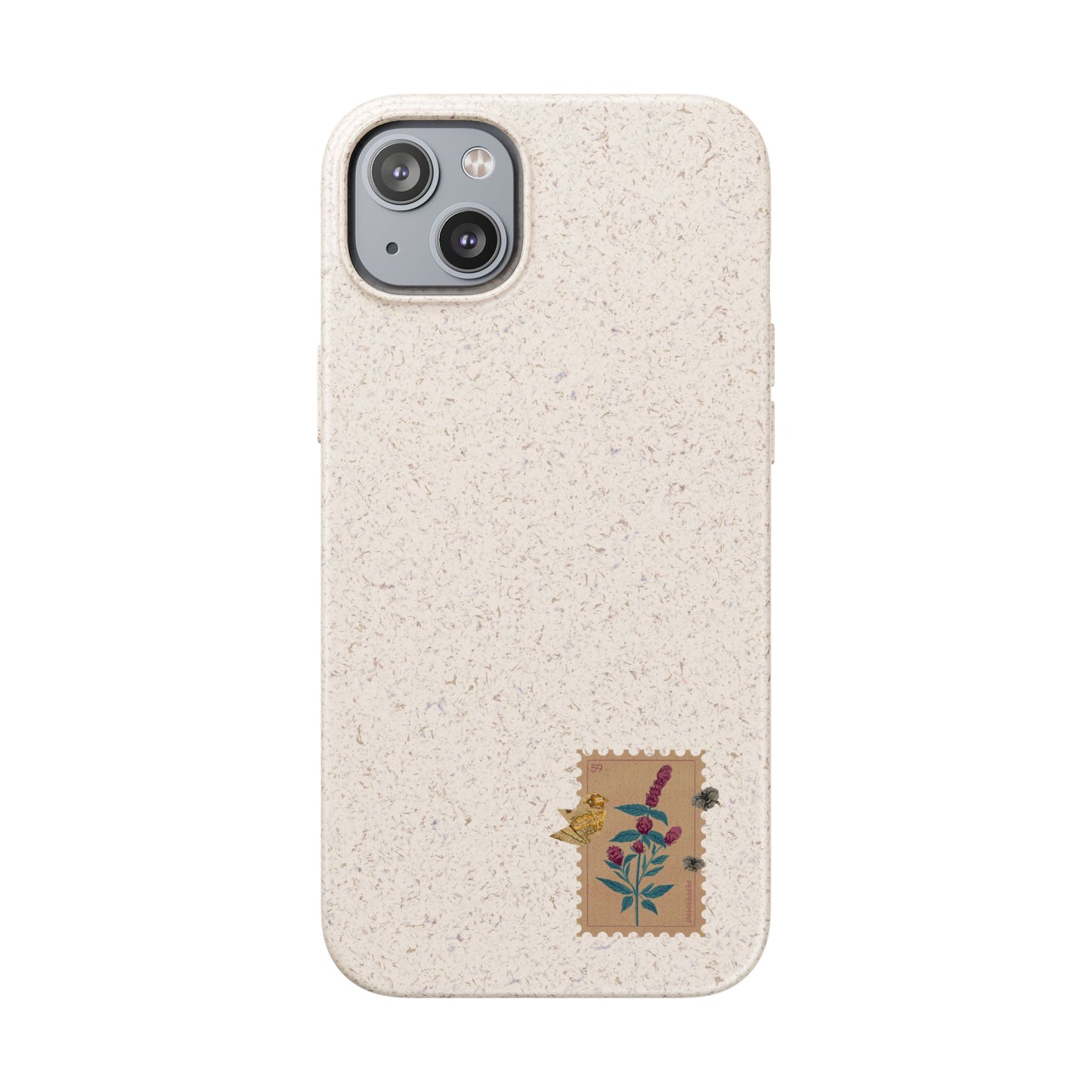 Timbre Menthe Poivrée Coque de Téléphone en Bambou Biodégradable