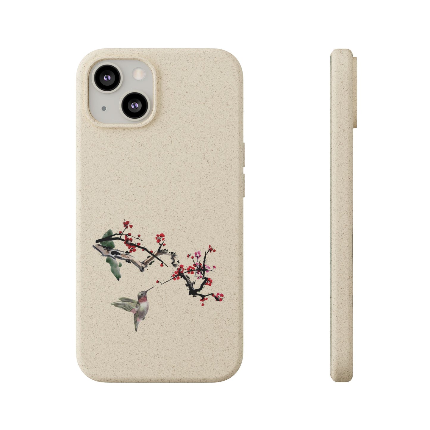 Plum Blossoms Biodegradable Bamboo Phone Case