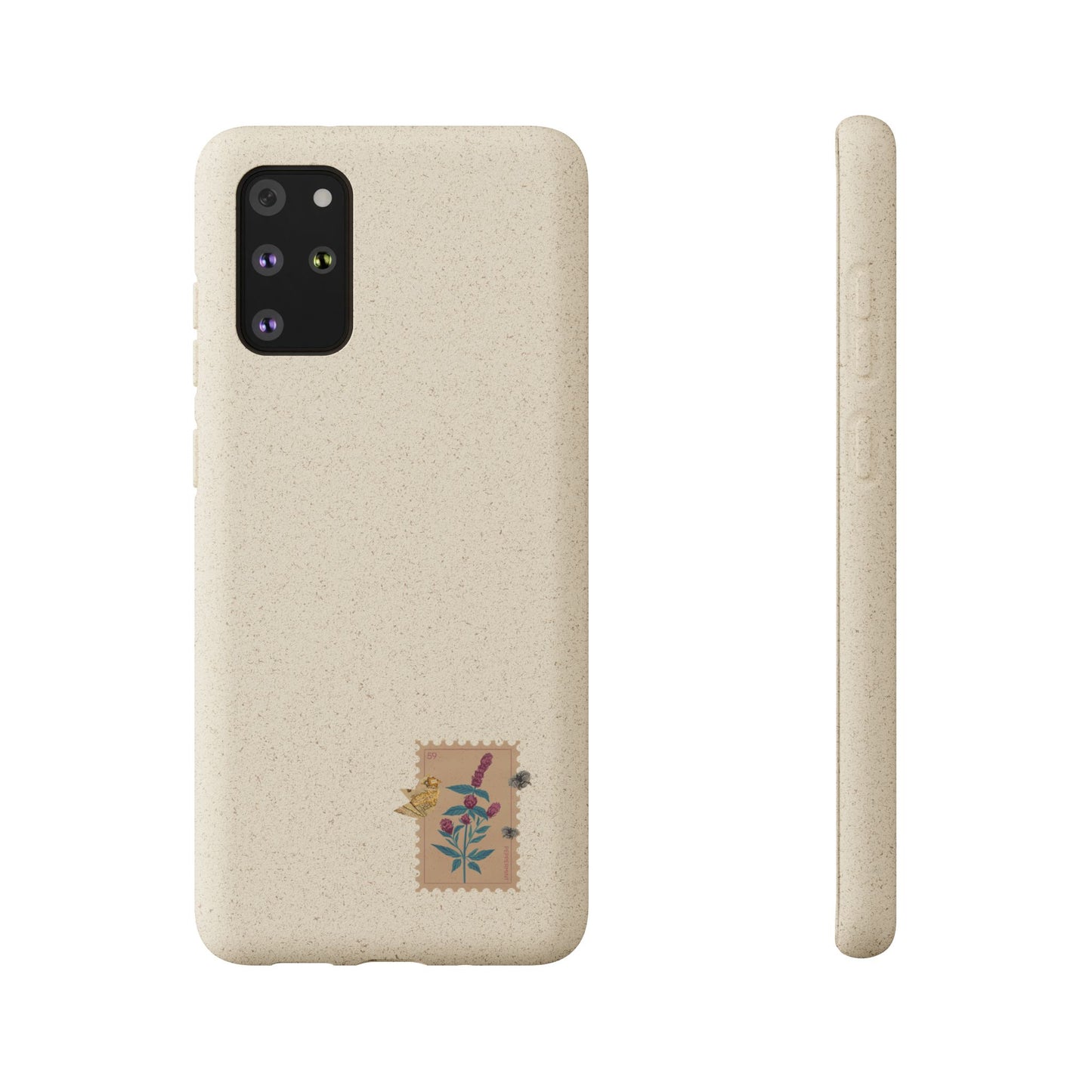 Timbre Menthe Poivrée Coque de Téléphone en Bambou Biodégradable