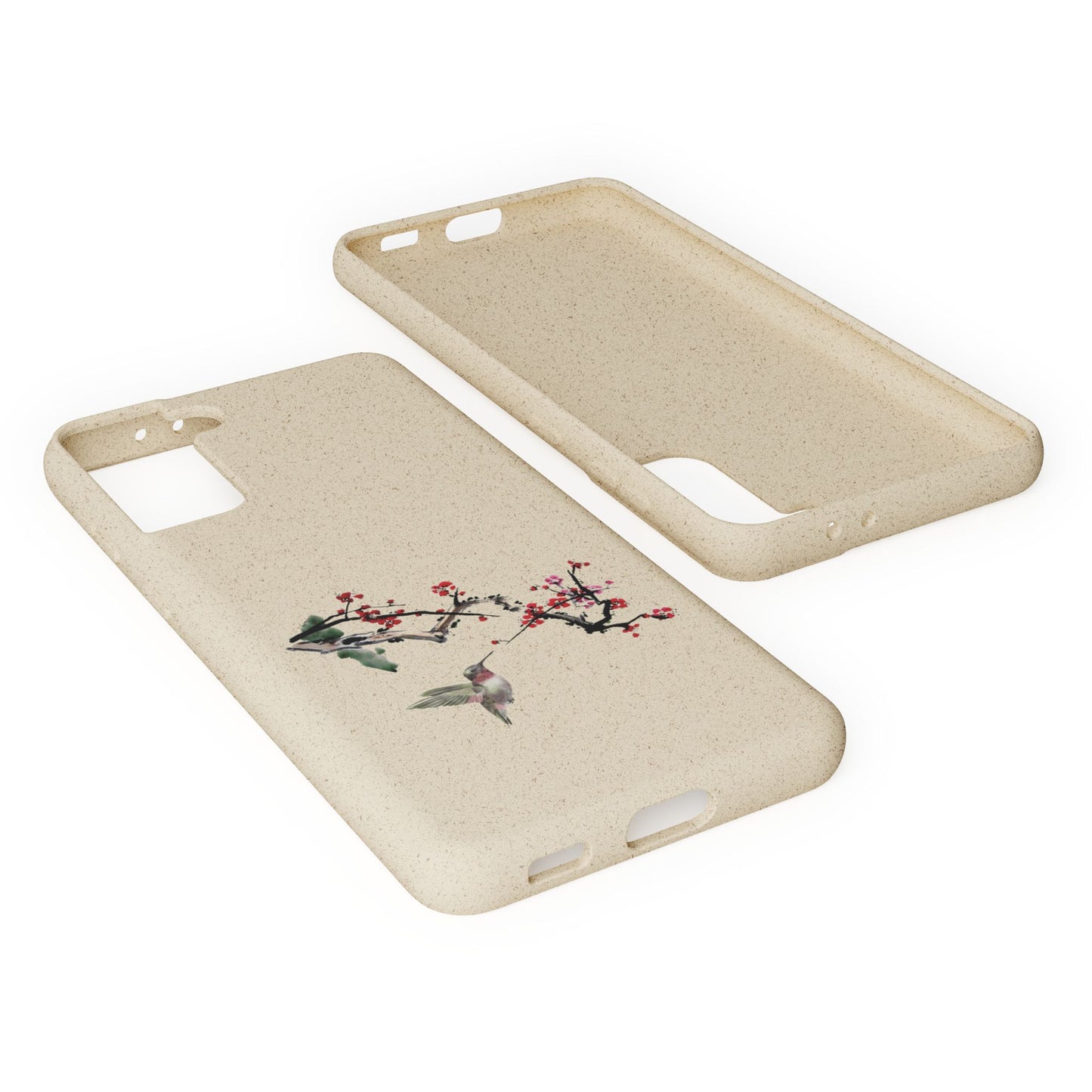 Plum Blossoms Biodegradable Bamboo Phone Case