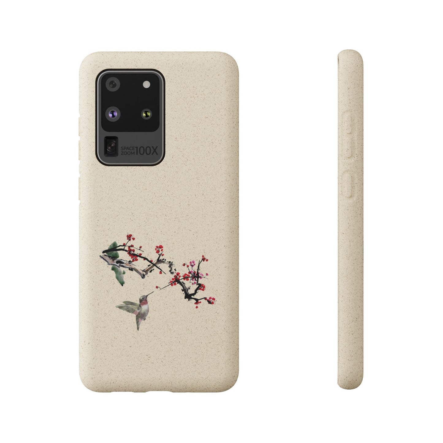 Plum Blossoms Biodegradable Bamboo Phone Case