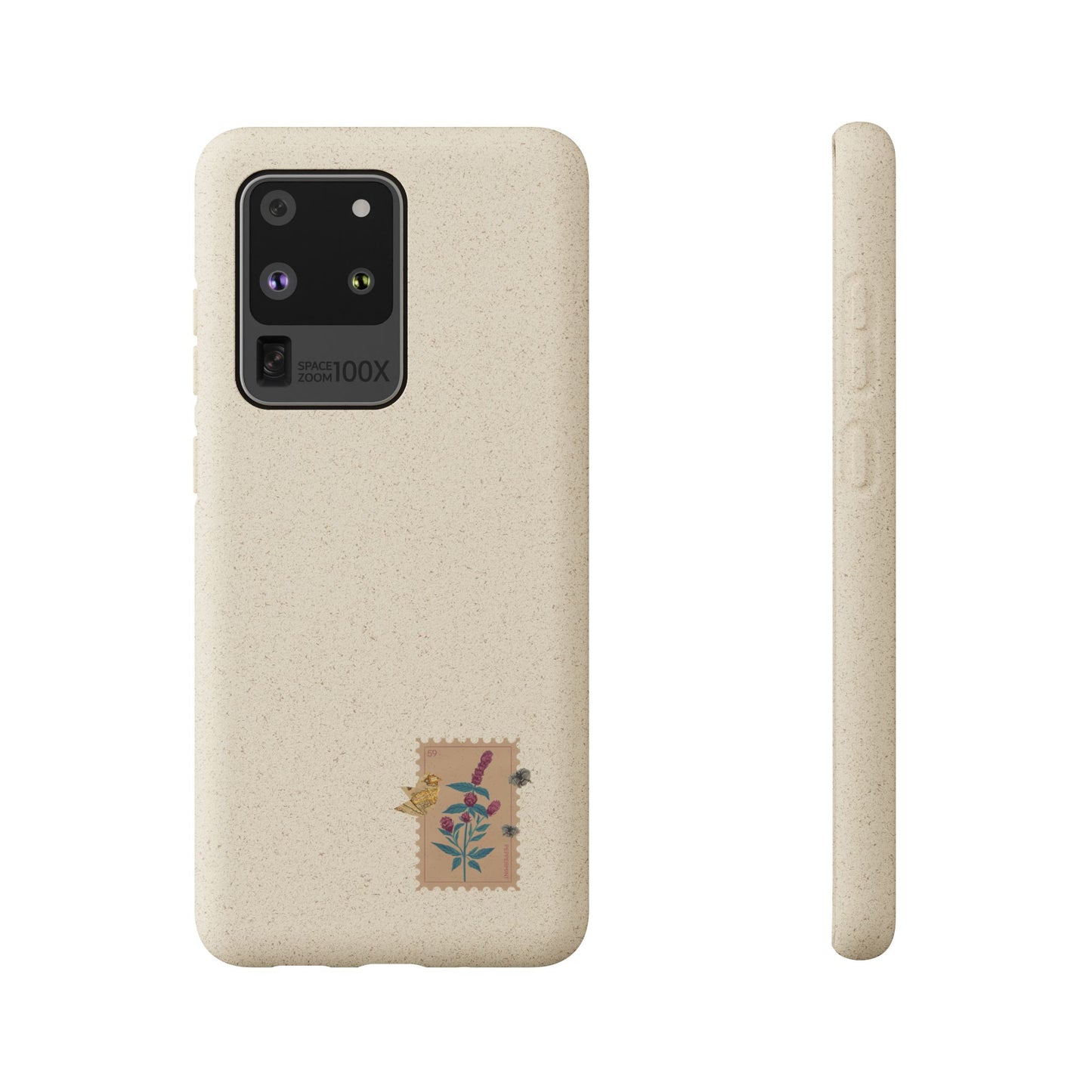 Timbre Menthe Poivrée Coque de Téléphone en Bambou Biodégradable