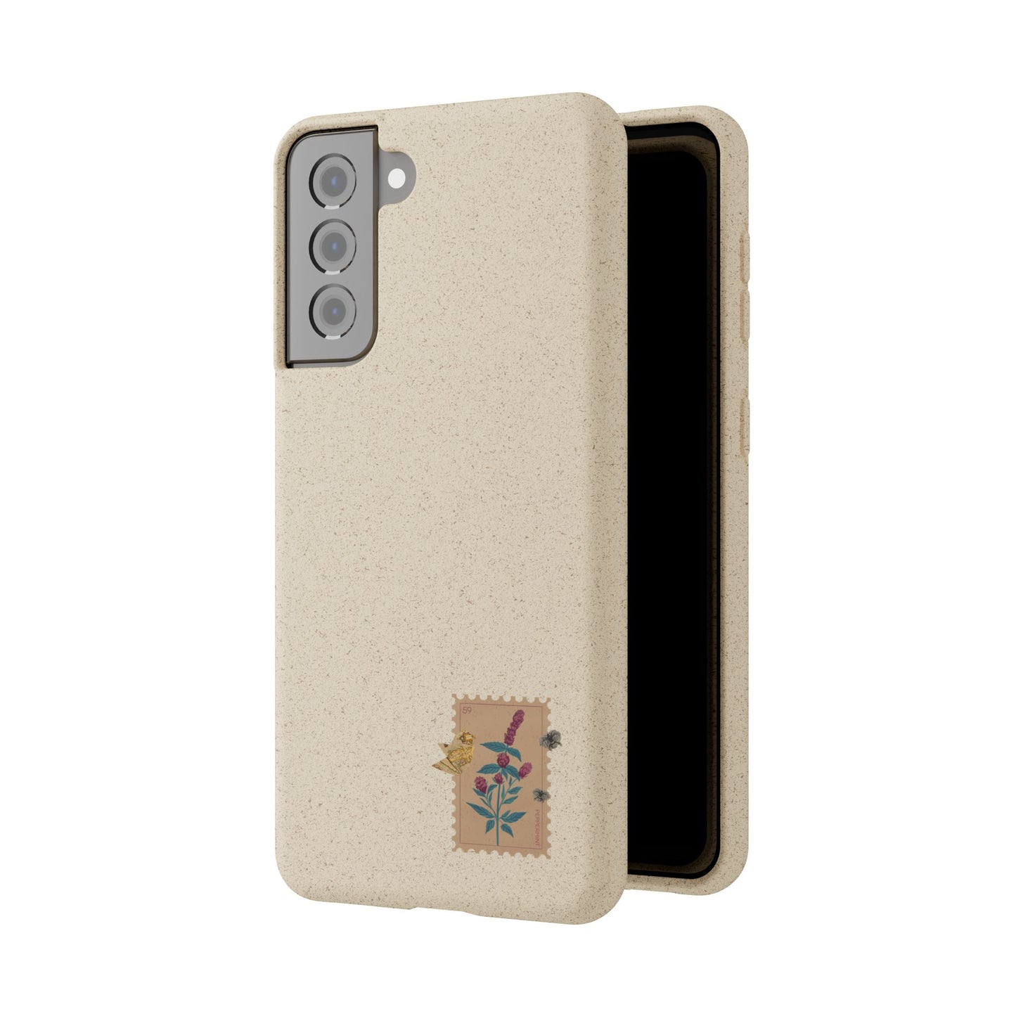 Timbre Menthe Poivrée Coque de Téléphone en Bambou Biodégradable