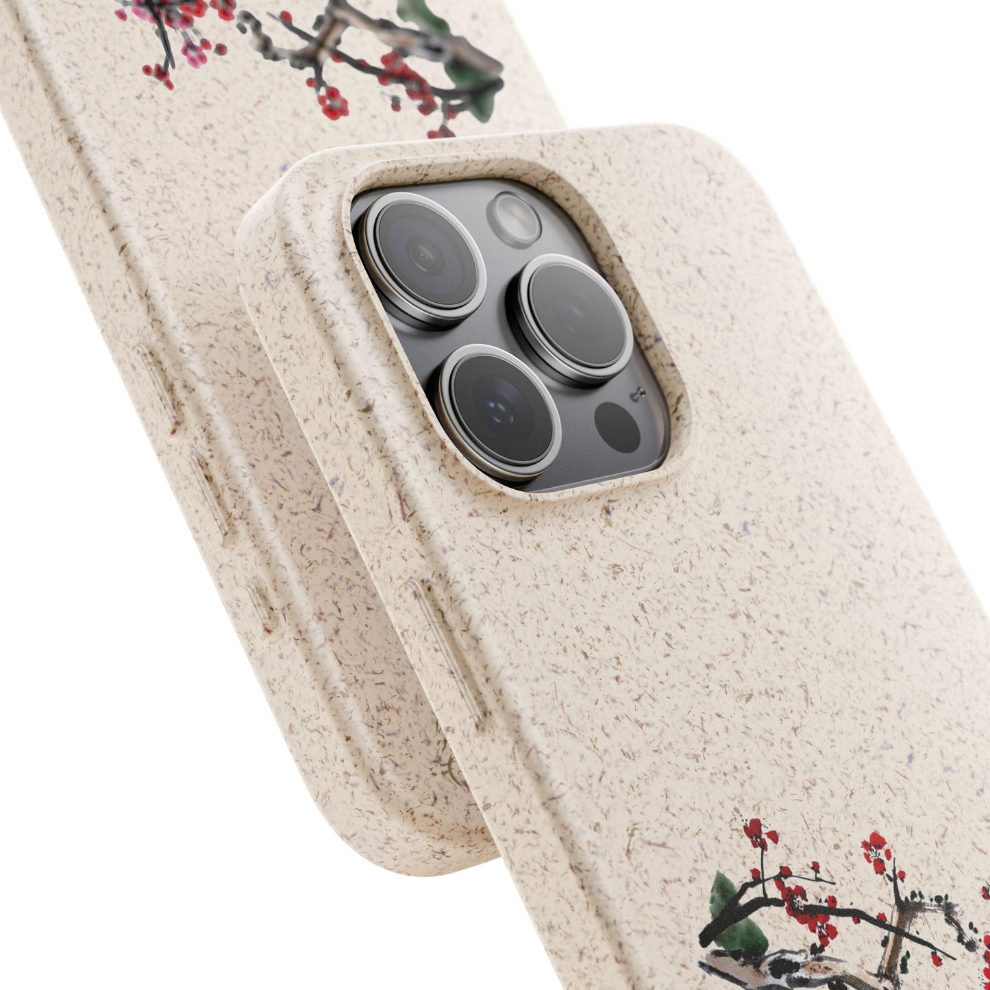 Plum Blossoms Biodegradable Bamboo Phone Case