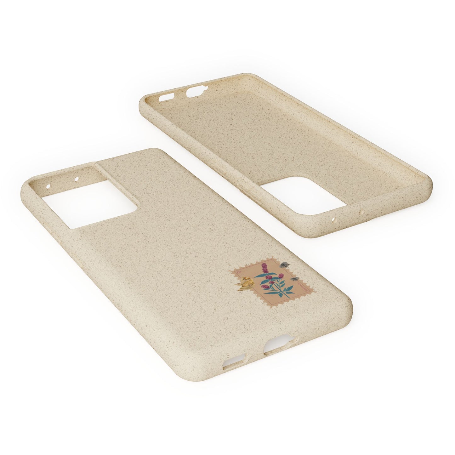 Timbre Menthe Poivrée Coque de Téléphone en Bambou Biodégradable