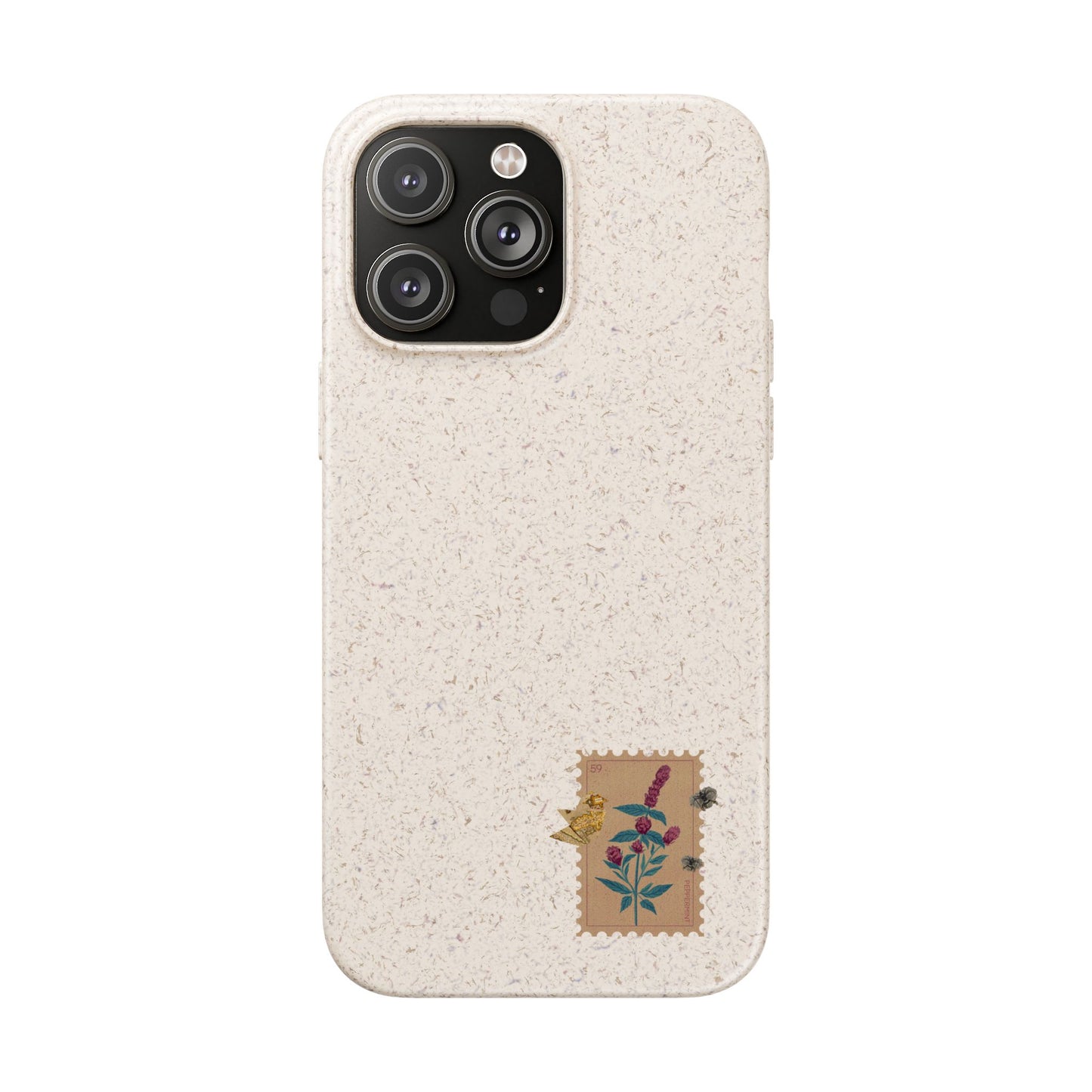 Timbre Menthe Poivrée Coque de Téléphone en Bambou Biodégradable