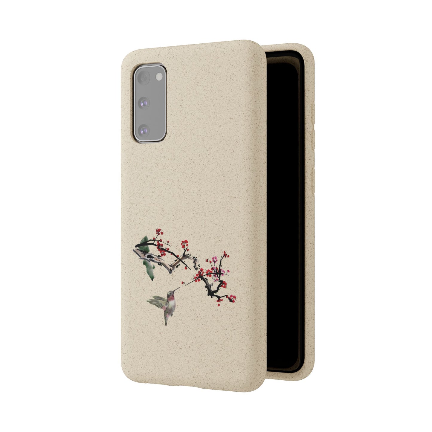 Plum Blossoms Biodegradable Bamboo Phone Case
