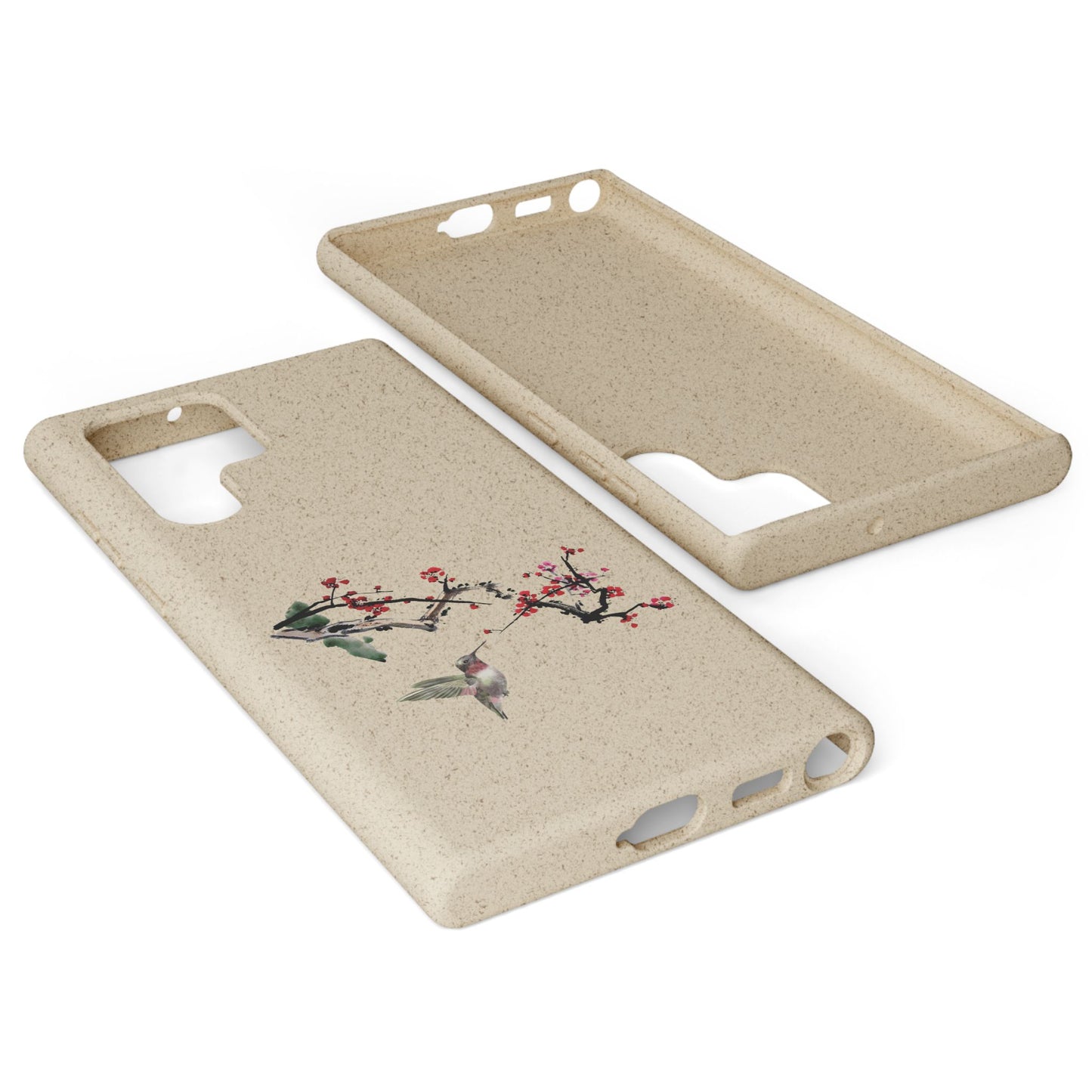 Plum Blossoms Biodegradable Bamboo Phone Case