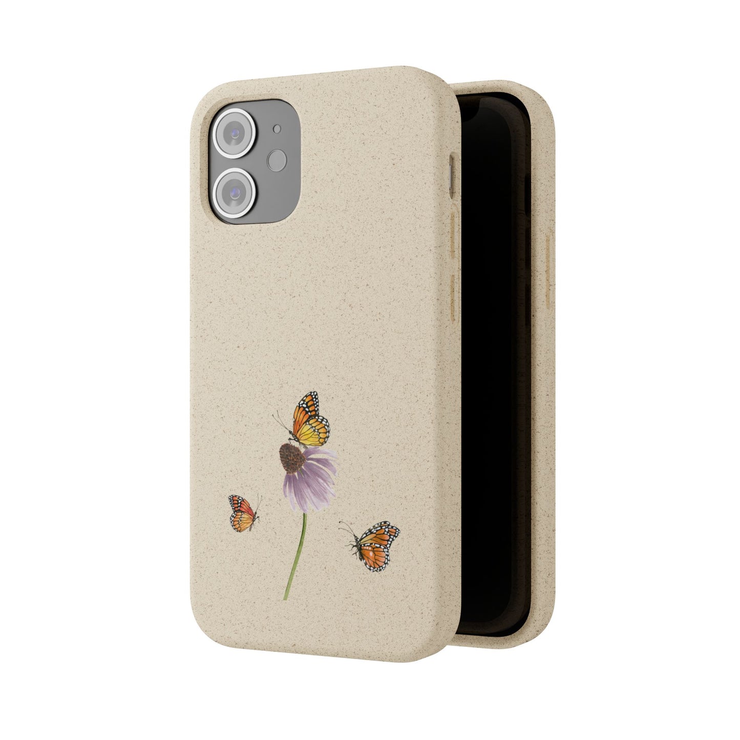 Echinacée Coque de Téléphone en Bambou Biodégradable