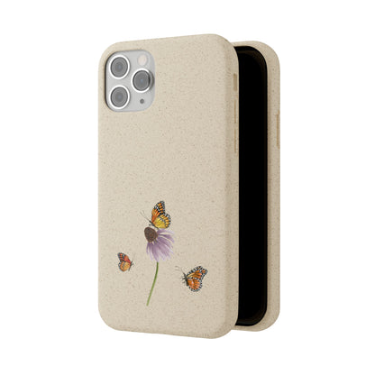 Echinacée Coque de Téléphone en Bambou Biodégradable