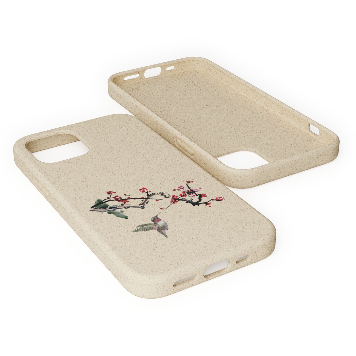 Plum Blossoms Biodegradable Bamboo Phone Case