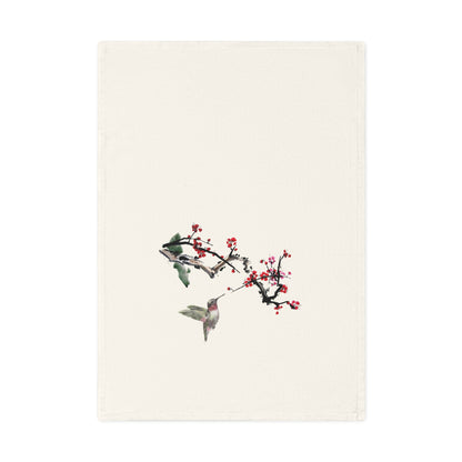 Plum Blossoms Organic Cotton Tea Towel