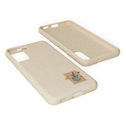 Timbre Menthe Poivrée Coque de Téléphone en Bambou Biodégradable