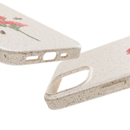 Red Carnations Biodegradable Bamboo Phone Case