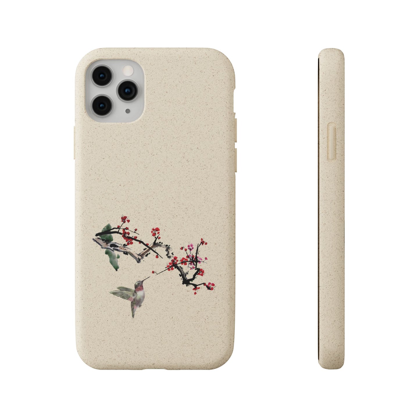 Plum Blossoms Biodegradable Bamboo Phone Case